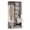 Прихожая Domino - Шкаф с вешалкой, цвет бодега тёмный/бодега светлый