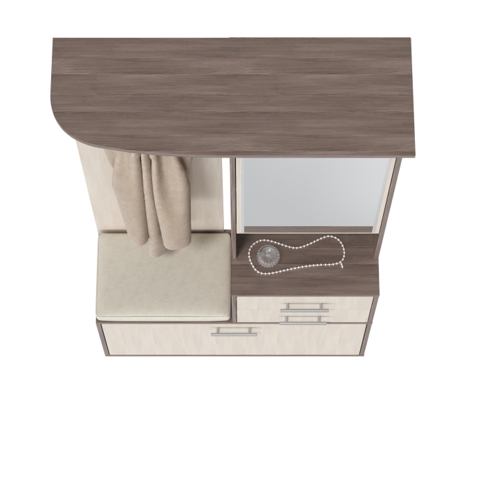 Прихожая Domino - Шкаф с вешалкой, цвет бодега тёмный/бодега светлый