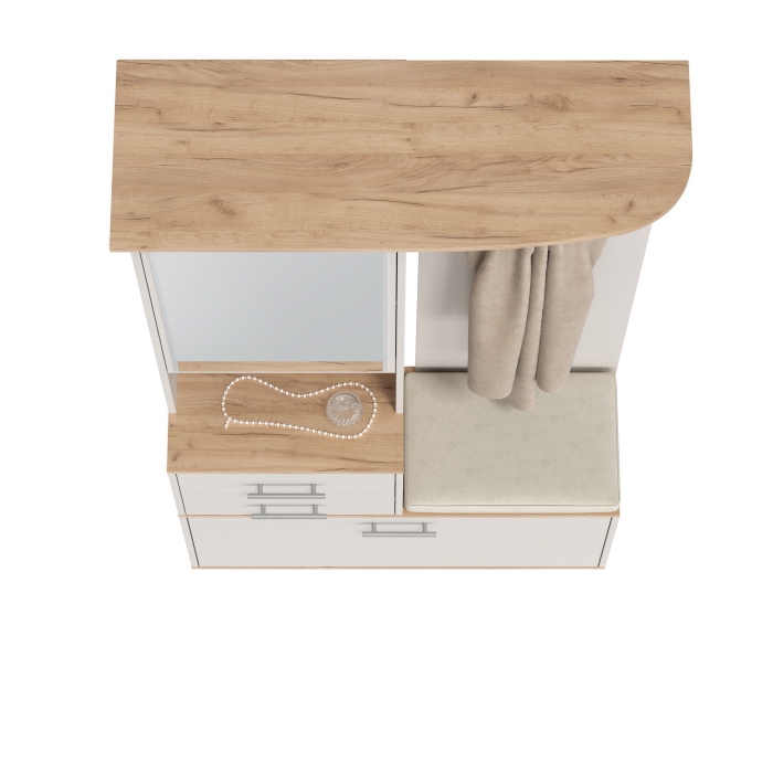 Прихожая Domino - Шкаф с вешалкой, цвет дуб крафт золотой/кашемир серый