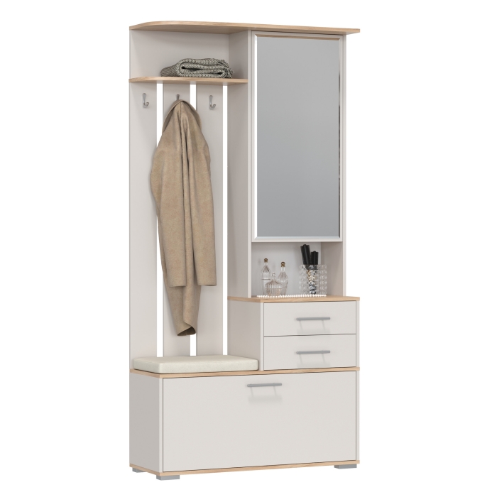 Прихожая Domino - Шкаф с вешалкой, цвет дуб крафт золотой/кашемир серый