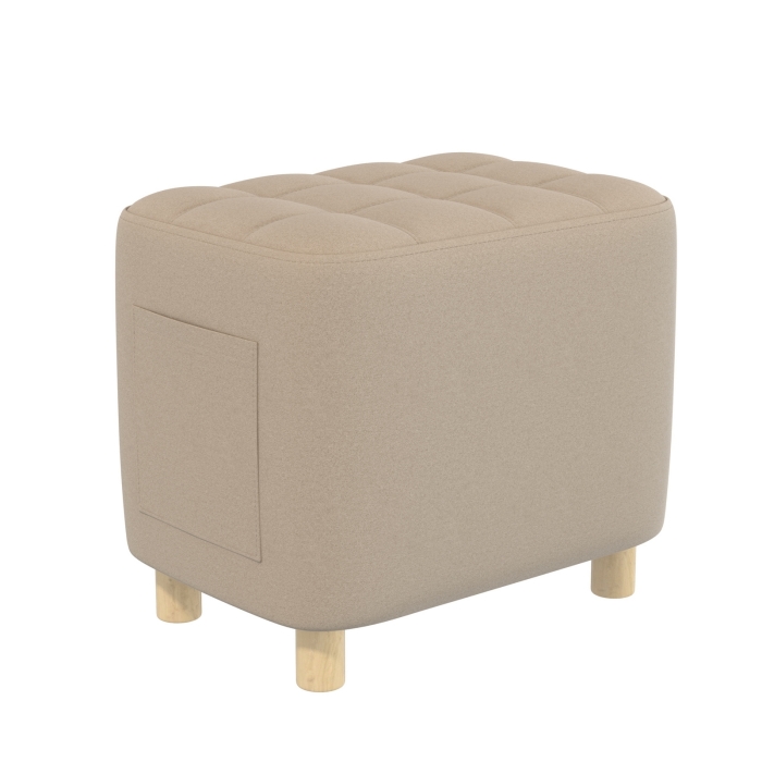 Банкетка 6-5127ТКВбеж Вики, цвет ткань бежевая, ШхГхВ 53х40х46 см.(прямоугольная тканевая банкетка на четырёх ножках)