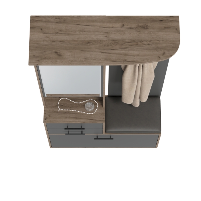 Прихожая Domino - Шкаф с вешалкой, цвет дуб крафт табачный/графит