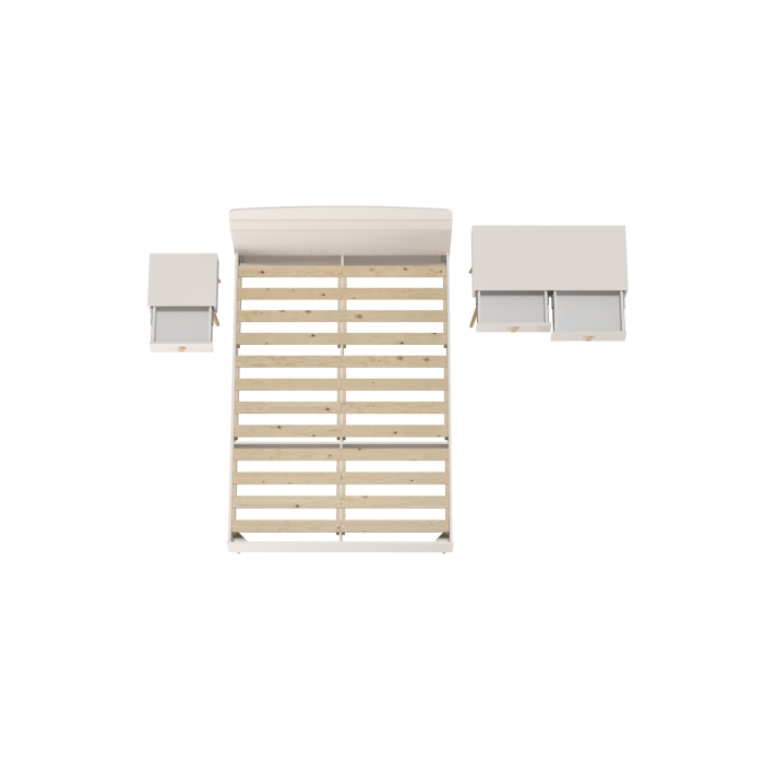 Афина Спальня Кровать 1400 + Стол + Тумба, цвет кашемир серый, ШхГхВ 144,6х210,2х95,7 + 100х45х76 + 45х37х45 см., 1400х2000 мм., б/м, осн. есть