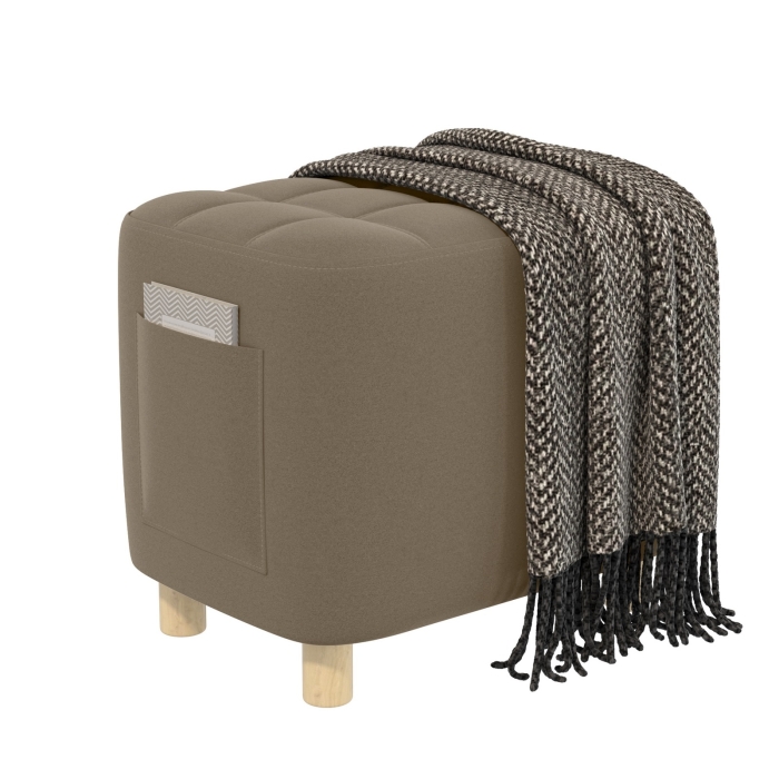 Банкетка 6-5127ТКВорех Вики, цвет ткань орех, ШхГхВ 53х40х46 см.(прямоугольная тканевая банкетка на четырёх ножках)