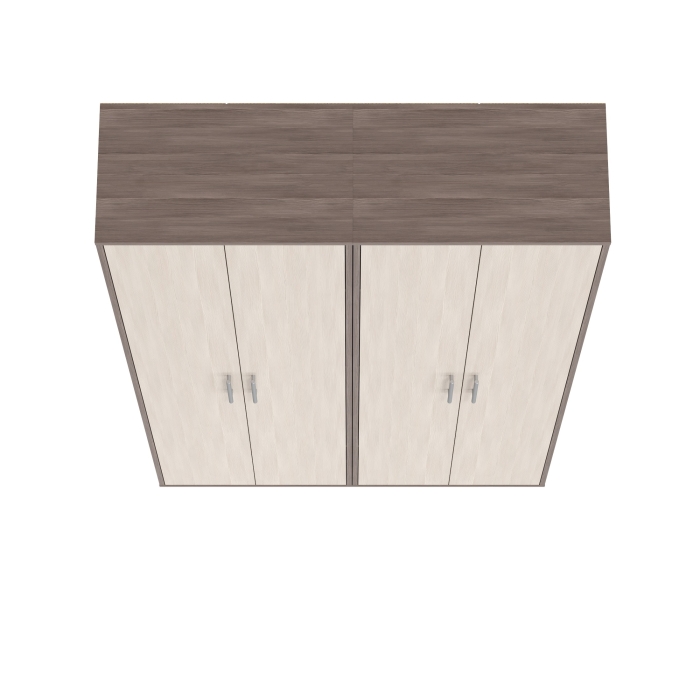 Два шкафа для одежды Домино 2-3430бод.тем/св, цвет бодега тёмный/бодега светлый, ШхГхВ 120х36х202 см.