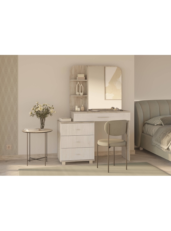 Трюмо Olivia цвет дуб крафт серый/скандинавское дерево белое