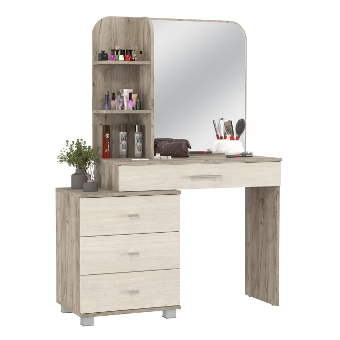 Трюмо Olivia цвет дуб крафт серый/скандинавское дерево белое