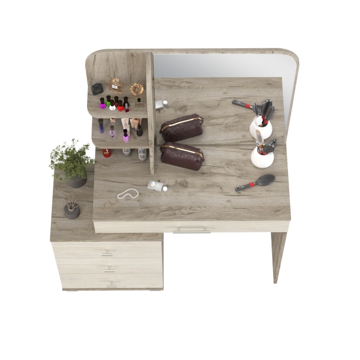 Трюмо Olivia цвет дуб крафт серый/скандинавское дерево белое