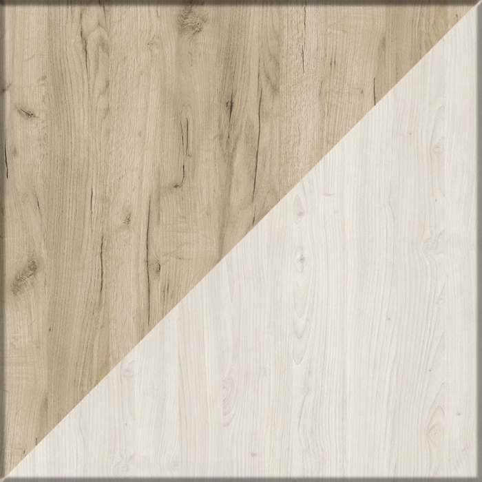 Трюмо Olivia цвет дуб крафт серый/скандинавское дерево белое