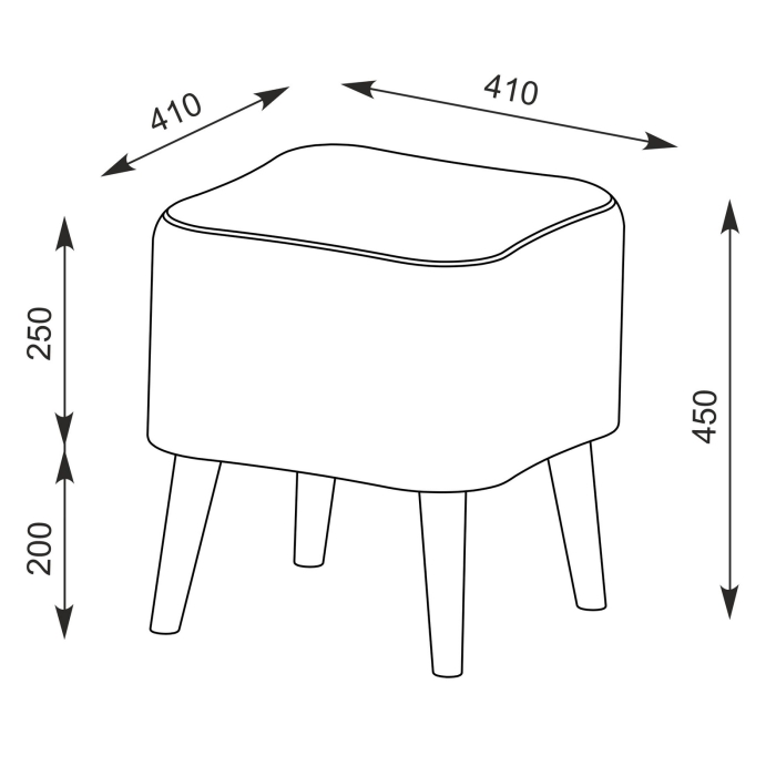 Афина Спальня 4-25901М1к.с. Трюмо + Банкетка 6-5133ТКВсерый Куби, цвет кашемир серый/ткань серая, ШхГхВ 105х38,6х129 + 41х41х45 см., универс. сб.