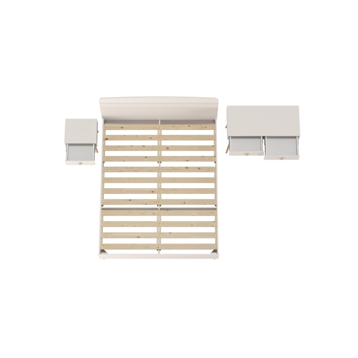 Афина Спальня Кровать 1600 + Стол + Тумба, цвет кашемир серый, ШхГхВ 164,6х210,2х95,6 + 100х45х76 + 45х37х45 см., 1600х2000 мм., б/м, осн. есть