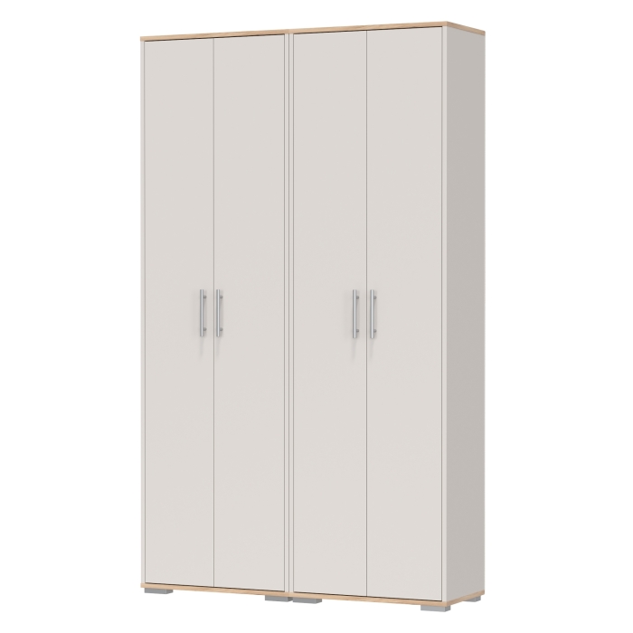 Два шкафа для одежды Домино 2-3430дкз/к.с, цвет дуб крафт золотой/кашемир серый, ШхГхВ 120х36х202 см.