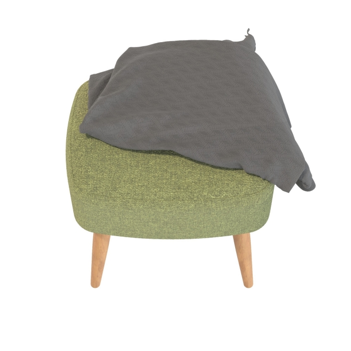 Банкетка 6-5135ТКШзел Полли, цвет ткань зелёная, ШхГхВ 44х34х45 см.(прямоугольная банкетка на четырёх ножках), цвет ножек: тик