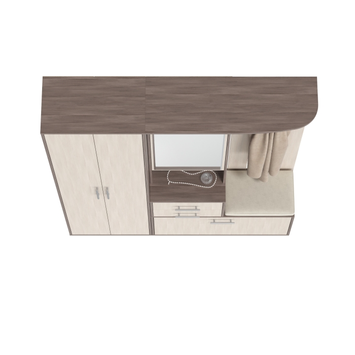 Прихожая Domino - Комплект для прихожей, цвет бодега тёмный/бодега светлый