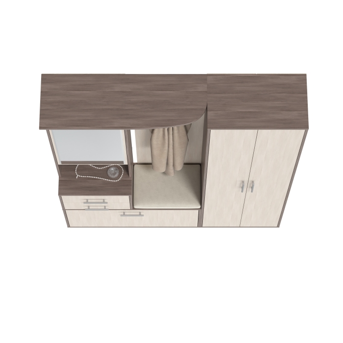 Прихожая Domino - Комплект для прихожей, цвет бодега тёмный/бодега светлый