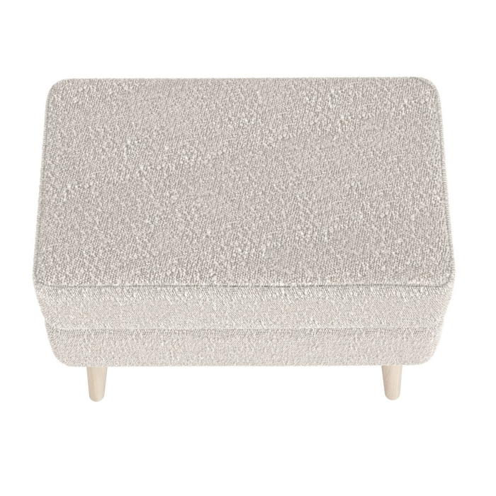 Банкетка 6-5138ТКШсв.серый Тифани, цвет ткань светло-серая, ШхГхВ 55х33х46 см.(прямоугольная банкетка на четырёх ножках), цвет ножек: иней