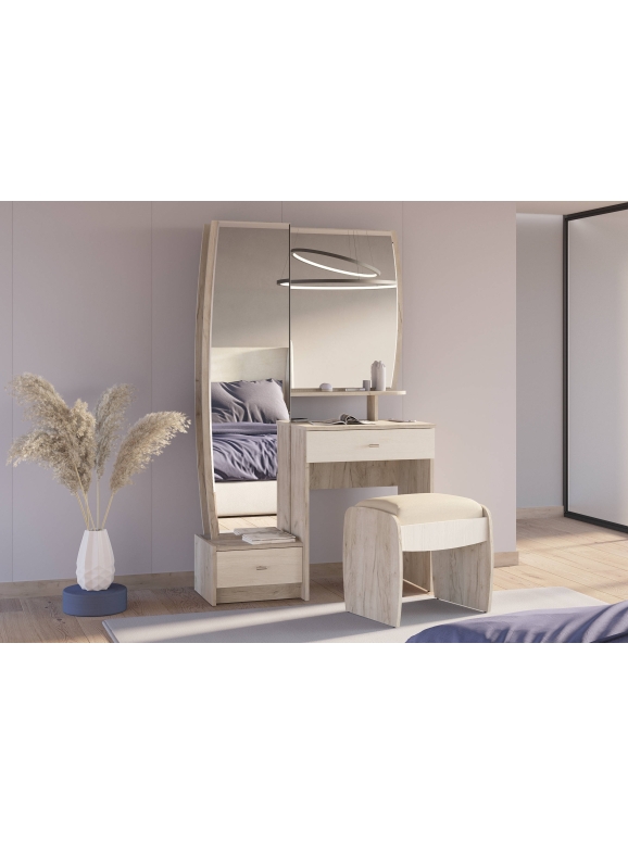 Трюмо Sicilia цвет дуб крафт серый/скандинавское дерево белое