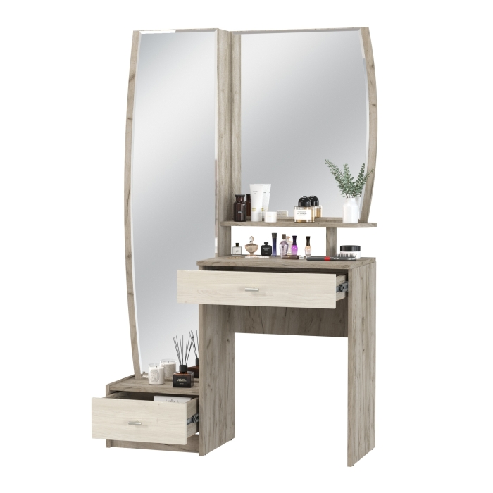 Трюмо Sicilia цвет дуб крафт серый/скандинавское дерево белое