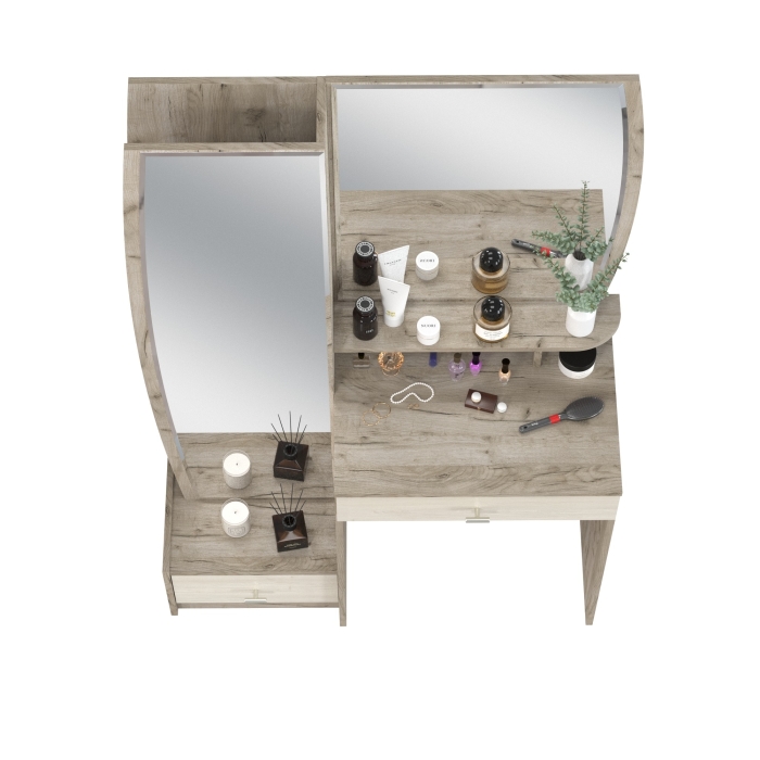 Трюмо Sicilia цвет дуб крафт серый/скандинавское дерево белое