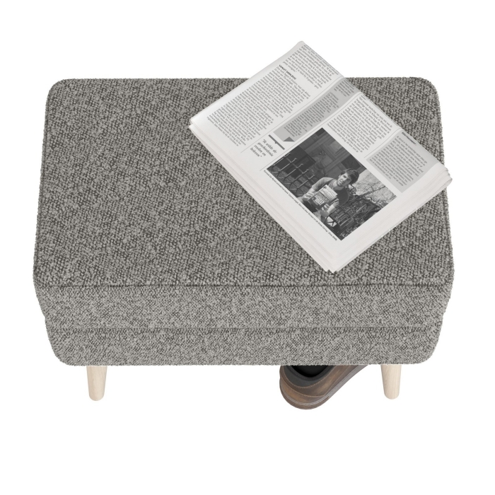 Банкетка 6-5138ТКШтем.серый Тифани, цвет ткань тёмно-серая, ШхГхВ 55х33х46 см.(прямоугольная банкетка на четырёх ножках), цвет ножек: иней