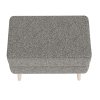 Банкетка 6-5138ТКШтем.серый Тифани, цвет ткань тёмно-серая, ШхГхВ 55х33х46 см.(прямоугольная банкетка на четырёх ножках), цвет ножек: иней