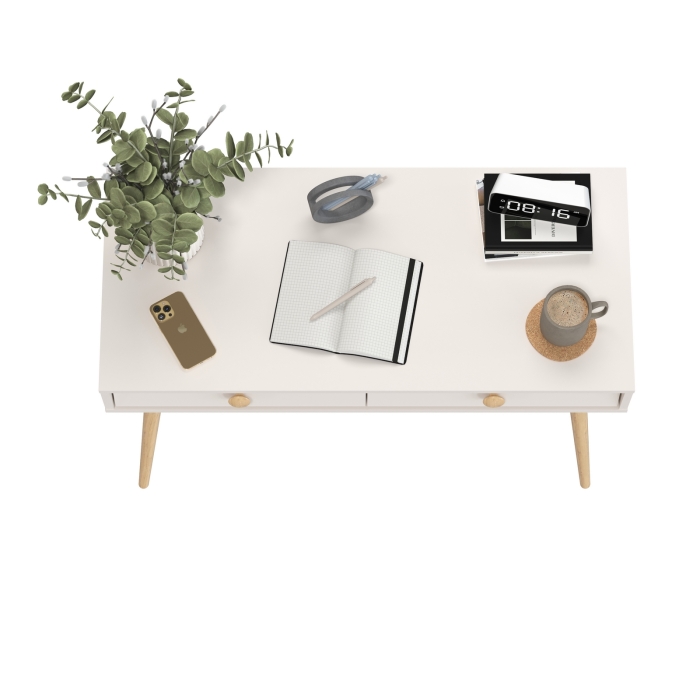 Афина Спальня 4-25904М1к.с. Стол, цвет кашемир серый, ШхГхВ 100х45х76 см., цвет ножек: тик