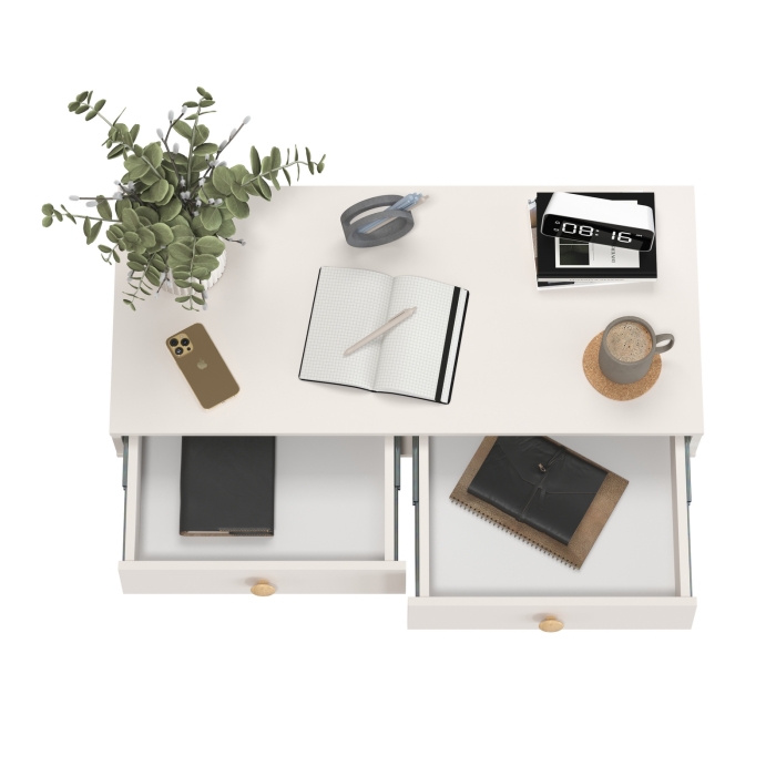 Афина Спальня 4-25904М1к.с. Стол, цвет кашемир серый, ШхГхВ 100х45х76 см., цвет ножек: тик