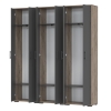 Три шкафа для одежды Домино 2-3430дкт/граф цвет дуб крафт табачный/графит, ШхГхВ 180х36х202 см.
