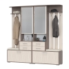 Два шкафа с вешалкой Домино 2-3431бод.тем/св, цвет бодега тёмный/бодега светлый, ШхГхВ 200х36х202 см., универсальная сборка