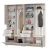 Два шкафа с вешалкой Домино 2-3431дкз/к.с, цвет дуб крафт золотой/кашемир серый, ШхГхВ 200х36х202 см., универсальная сборка