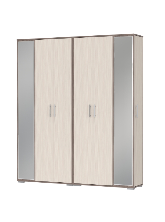 Две прихожих Домино-мини 2-3421бод.тем/св, цвет бодега тёмный/бодега светлый, ШхГхВ 176х36х202 см.