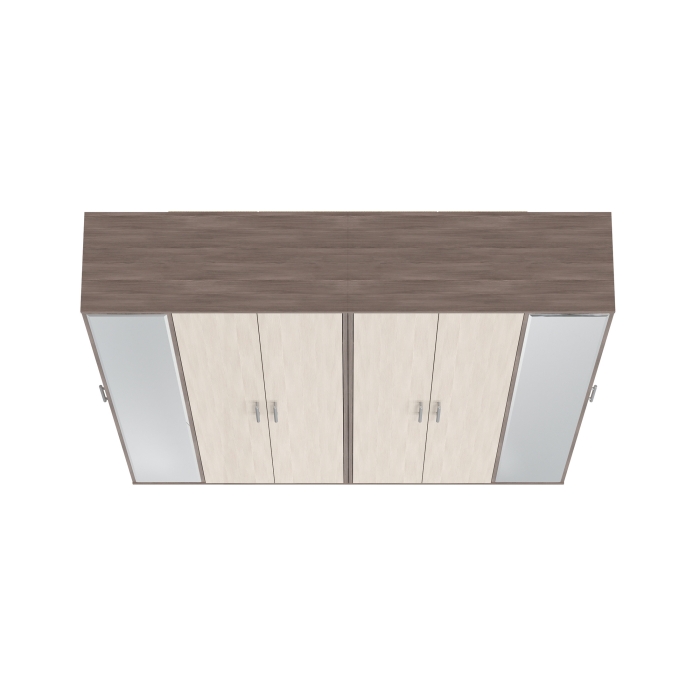 Две прихожих Домино-мини 2-3421бод.тем/св, цвет бодега тёмный/бодега светлый, ШхГхВ 176х36х202 см.