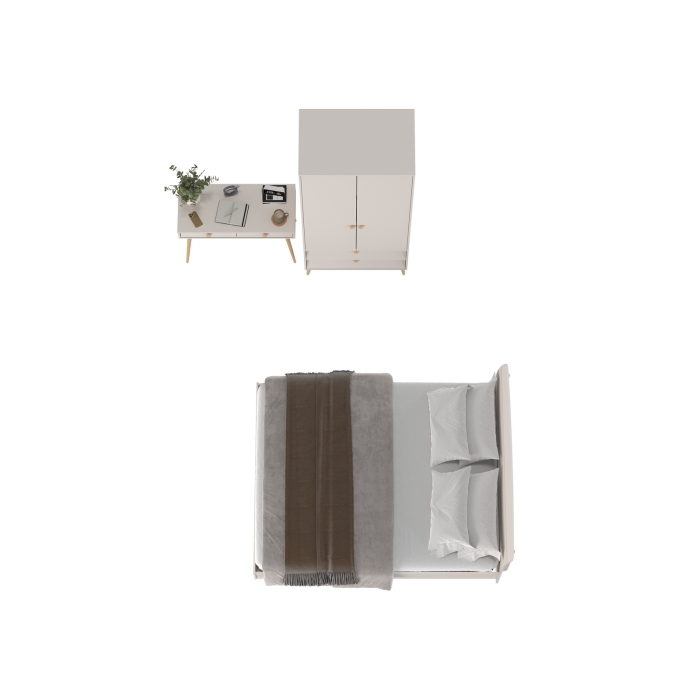 Афина Спальня 07-1600, цвет кашемир серый, сп.м. 1600х2000 мм., б/м, основание есть - фанера