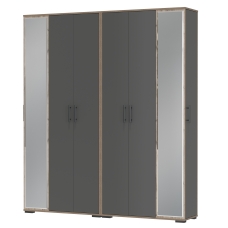 Две прихожих Домино-мини 2-3421дкт/граф, цвет дуб крафт табачный/графит, ШхГхВ 176х36х202 см.