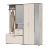 Прихожая Домино 5, цвет бодега тёмный/бодега светлый, ШхГхВ 188х36х202 см., универсальная сборка