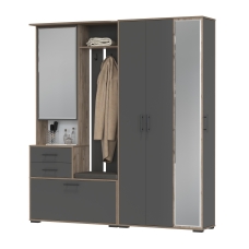 Прихожая Domino 5, цвет дуб крафт табачный/графит