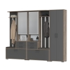 Прихожая Домино 3, цвет дуб крафт табачный/графит, ШхГхВ 260х36х202 см., универсальная сборка