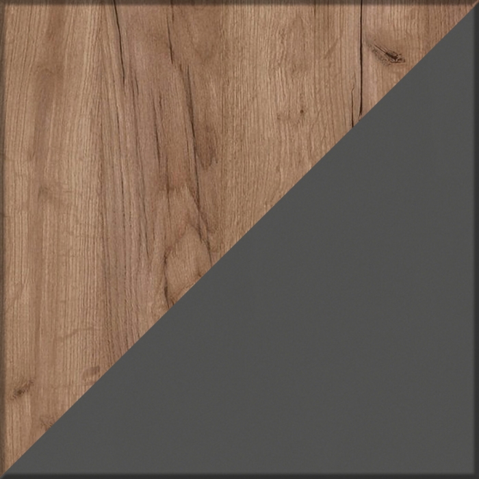 Прихожая Домино 3, цвет дуб крафт табачный/графит, ШхГхВ 260х36х202 см., универсальная сборка