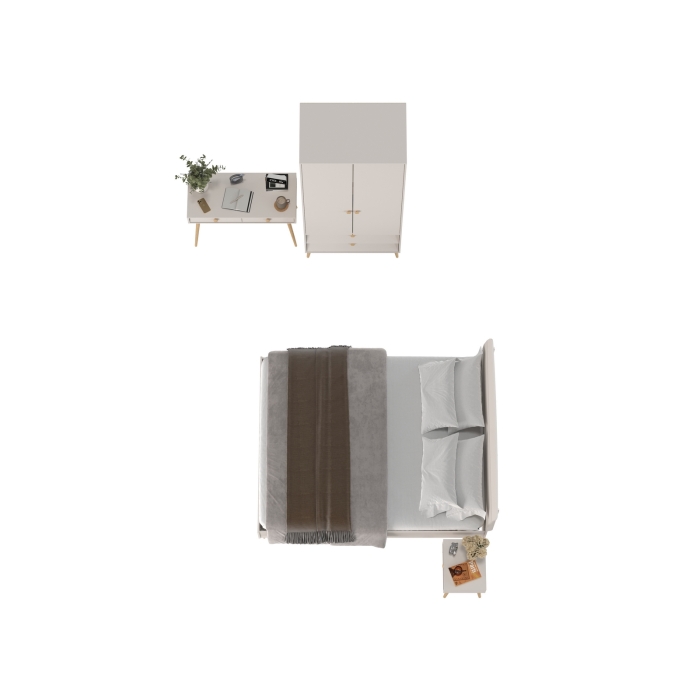 Афина Спальня 26-1600, цвет кашемир серый, сп.м. 1600х2000 мм., б/м, основание есть - фанера