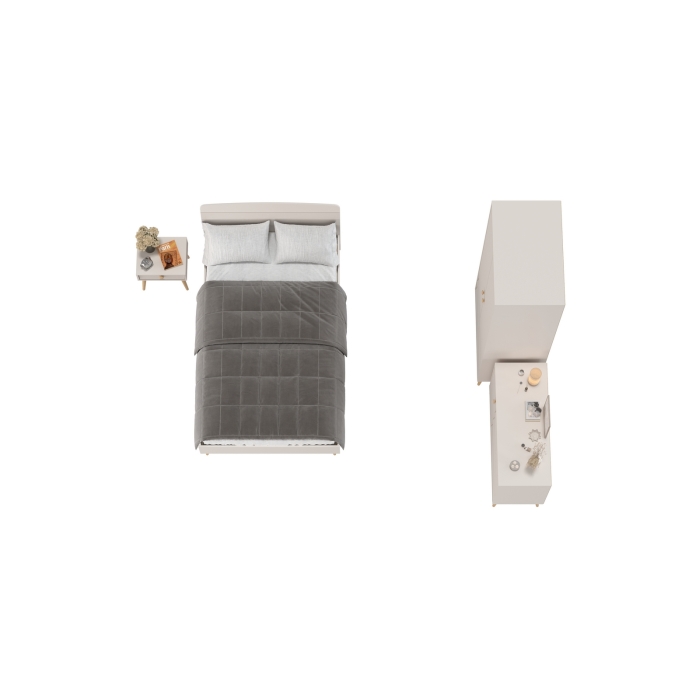 Афина Спальня 23-1200, цвет кашемир серый, сп.м. 1200х2000 мм., б/м, основание есть - фанера