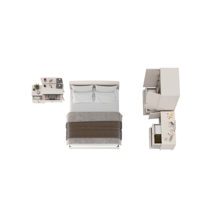 Афина Спальня 05-1600, цвет кашемир серый, сп.м. 1600х2000 мм., б/м, основание есть - фанера