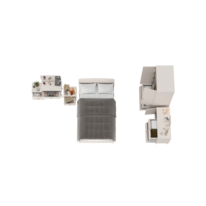 Афина Спальня 24-1200, цвет кашемир серый, сп.м. 1200х2000 мм., б/м, основание есть - фанера