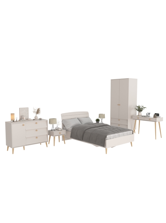 Афина Спальня 01-1200, цвет кашемир серый, сп.м. 1200х2000 мм., б/м, основание есть - фанера