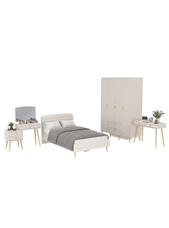 Афина Спальня 15-1200, цвет кашемир серый, сп.м. 1200х2000 мм., б/м, основание есть - фанера