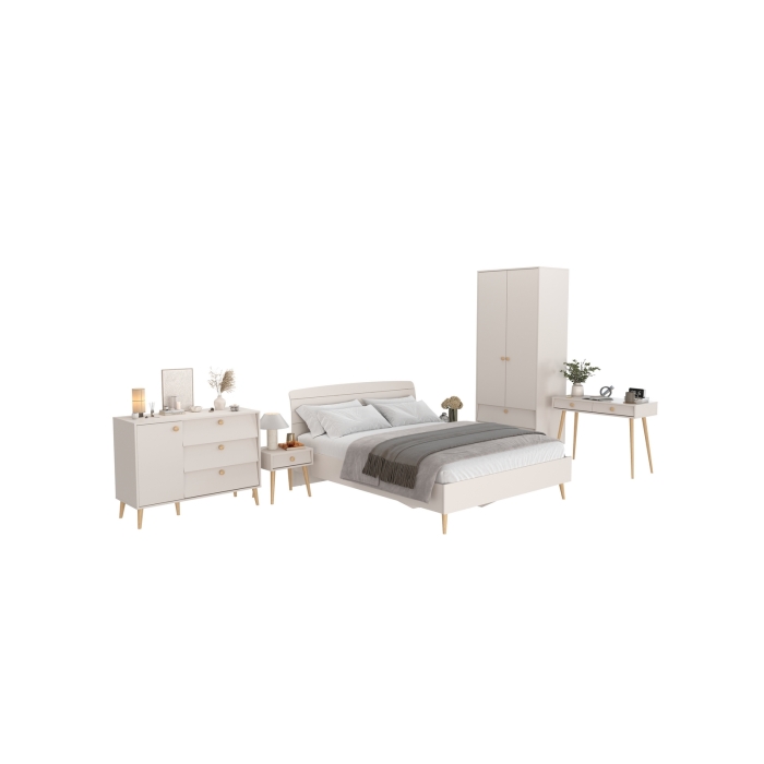 Афина Спальня 01-1600, цвет кашемир серый, сп.м. 1600х2000 мм., б/м, основание есть - фанера