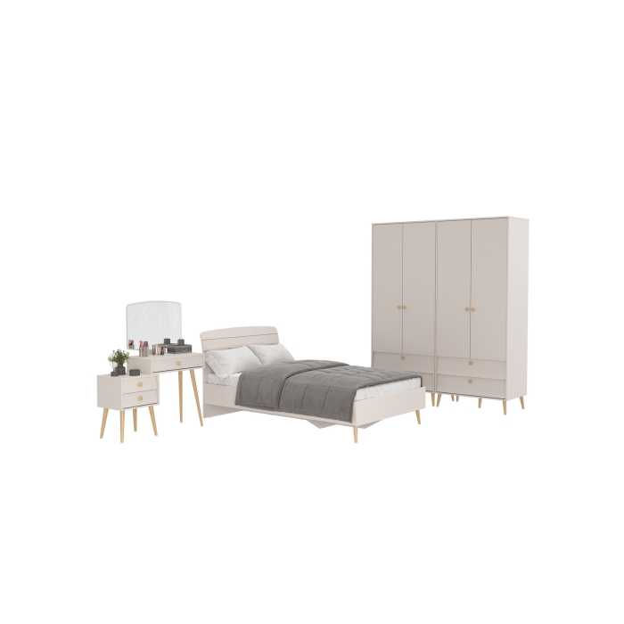 Афина Спальня 17-1200, цвет кашемир серый, сп.м. 1200х2000 мм., б/м, основание есть - фанера