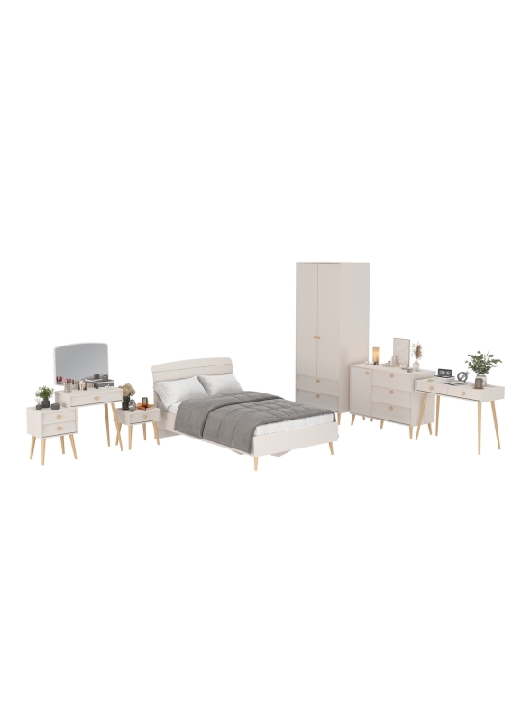 Афина Спальня 28-1200, цвет кашемир серый, сп.м. 1200х2000 мм., б/м, основание есть - фанера