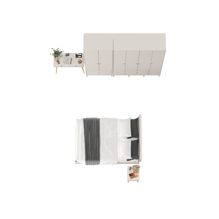 Афина Спальня 40-1400, цвет кашемир серый, сп.м. 1400х2000 мм., б/м, основание есть - фанера