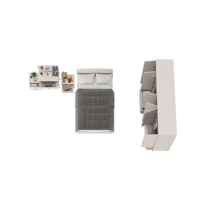 Афина Спальня 39-1200, цвет кашемир серый, сп.м. 1200х2000 мм., б/м, основание есть - фанера