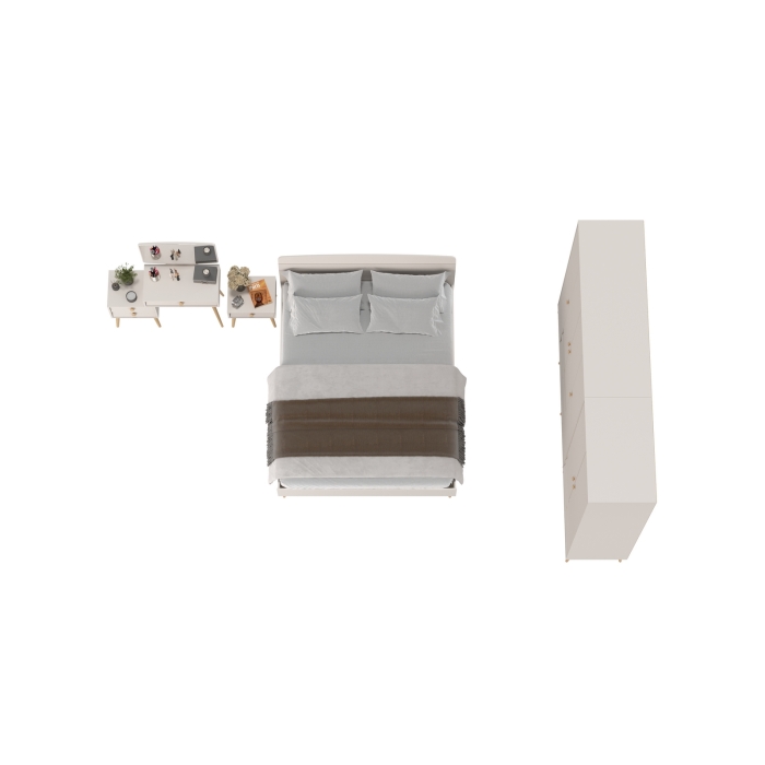 Афина Спальня 39-1600, цвет кашемир серый, сп.м. 1600х2000 мм., б/м, основание есть - фанера